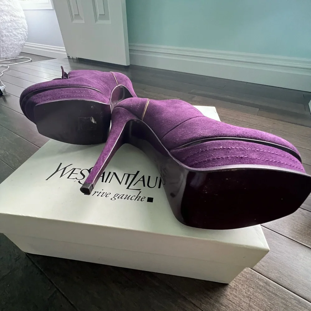 BRAND NEW: Tribute YSL Yves Saint Laurent 105 Lace Up Magenta size 38 - Picture 7 of 8